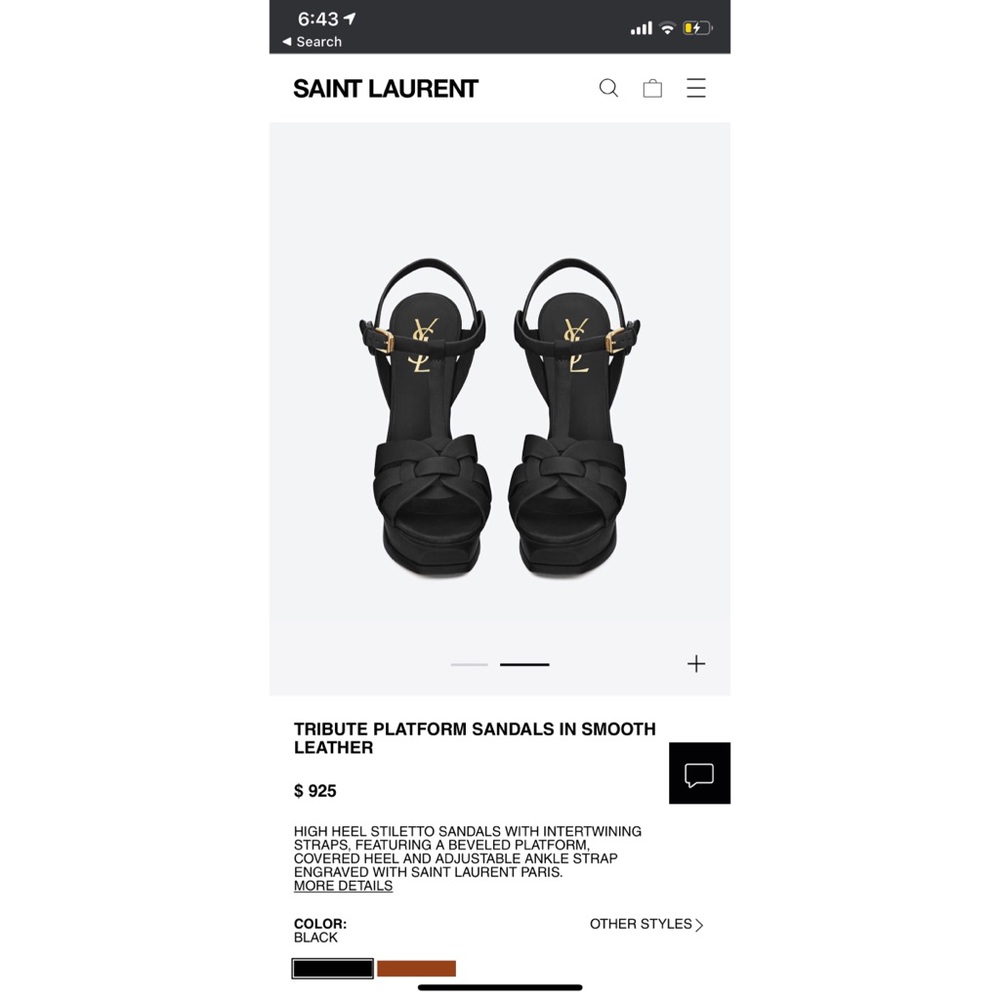 Saint Laurent Tribute Platform Sandals